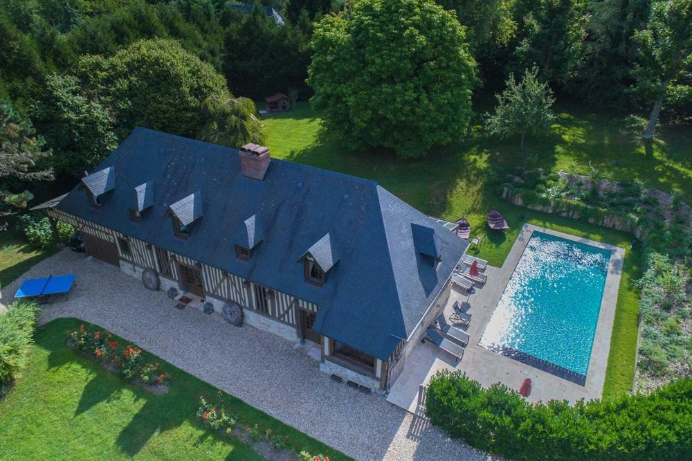 Maison Normande De Caractere A Colombages Saint-Hymer Bagian luar foto