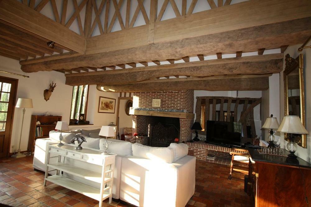 Maison Normande De Caractere A Colombages Saint-Hymer Bagian luar foto